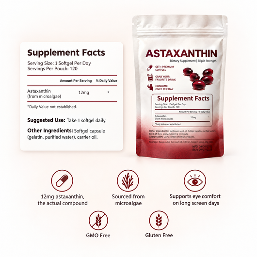 KLOD Astaxanthin 12mg Softgels